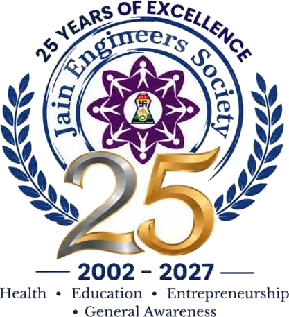 Jain Engineers Society 25 Years of Excellence emblem, 2002 to 2027